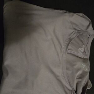 Tahari Taupe Crew Neck Blouse